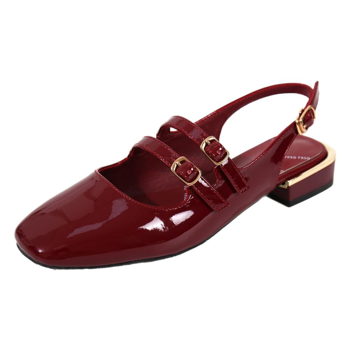 Dame Elegant Dobbelt Skulder Slingback Flade Sko Stilla