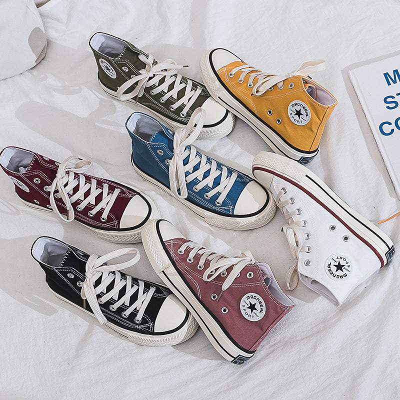 Dame Høje Sneakers i klassisk Canvas-stil med forstærket såleprofil og åndbart indre Stilla