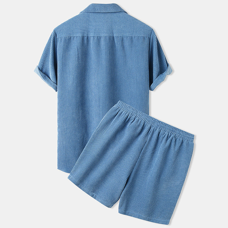 Dame komfortabelt pyjamasæt med elegant krave og elastisk bund Stilla