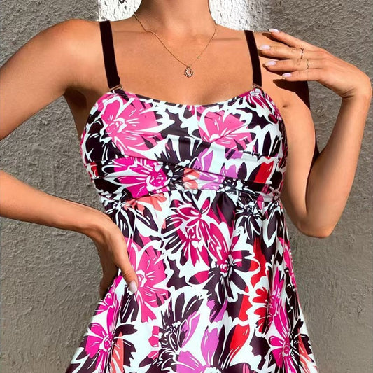 Dame Tankini med elegant tanktop og korte shorts Stilla