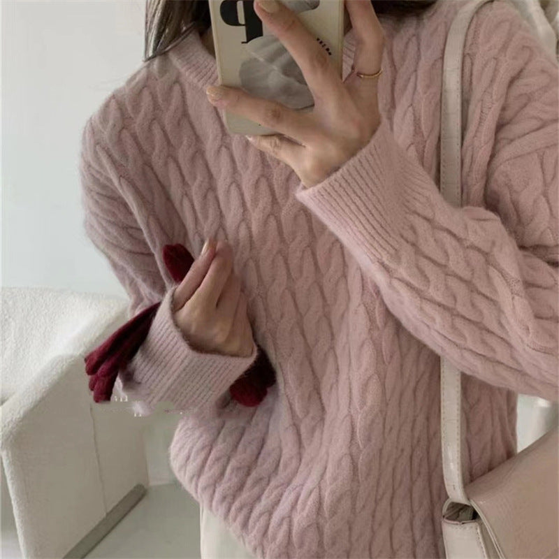 Femme Cozy Kabelstrik Pullover Sweater Stilla