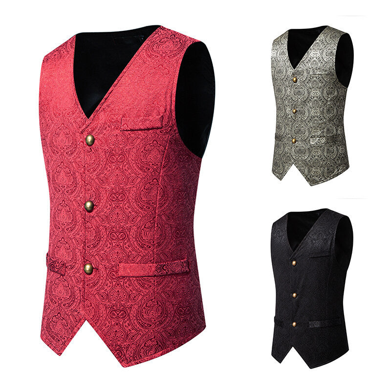 Herrer Elegant Mønstret Vest Stilla