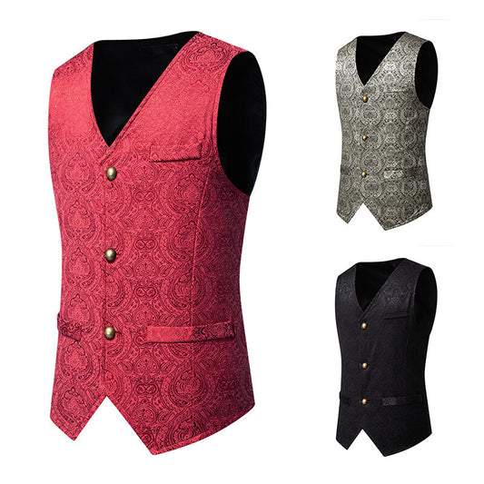 Herrer Elegant Mønstret Vest Stilla