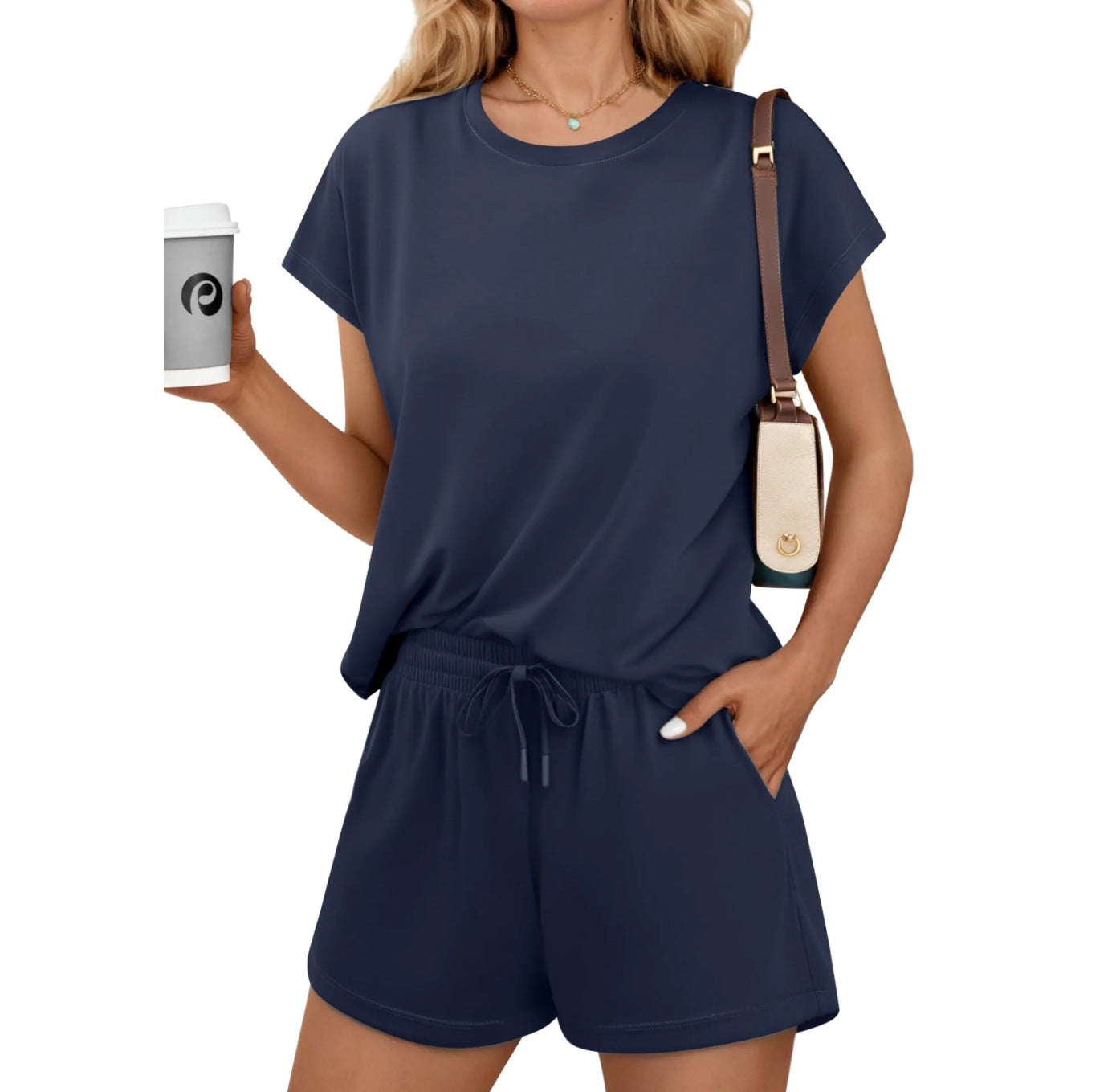 Dame afslappet fritidssæt med elastisk talje og behagelig pasform Stilla