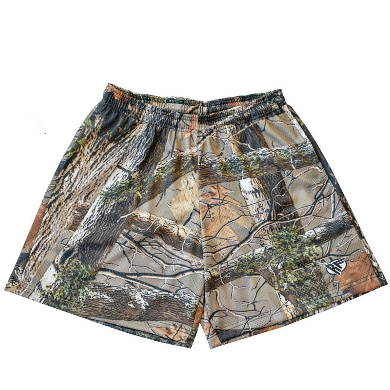 Herrer Outdoor Camouflage Mønster Træningsshorts Stilla