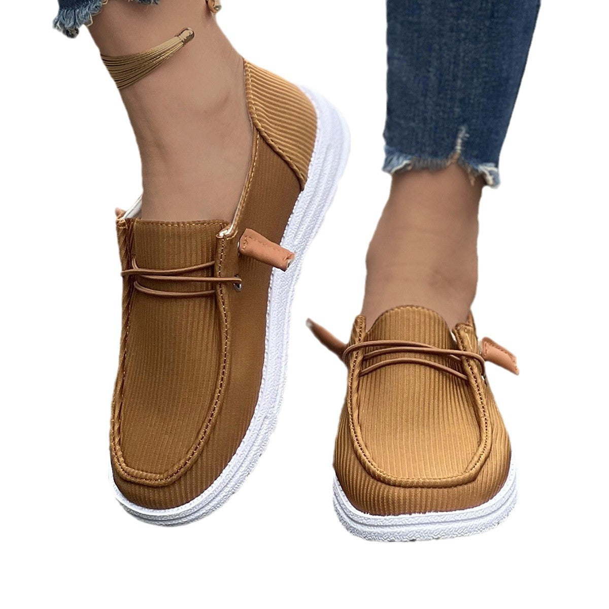 Dame afslappede Slip-On Sneakers med struktureret overflade og skridsikker sål Stilla