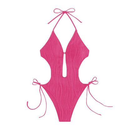 Kvinder Høj-Cut Åben Ryg Ét-stykke Badetøj Stilla