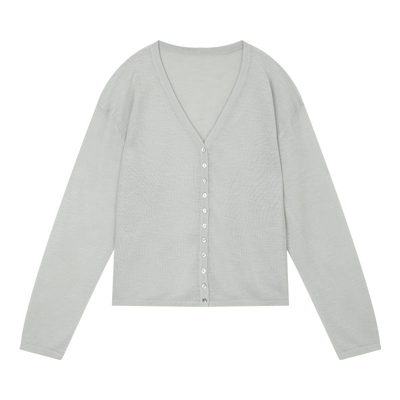 Dame afslappet cardigan med V-hals Stilla