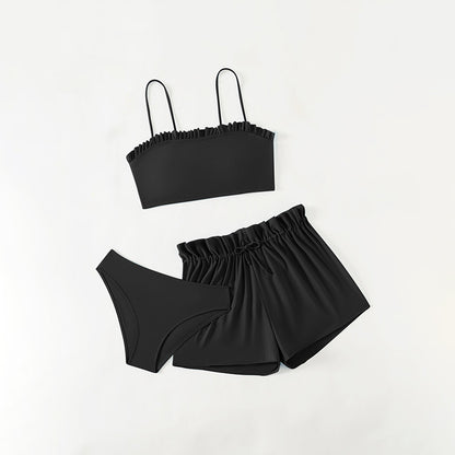 Dame Volant Bandeau Badetøj Sæt Stilla