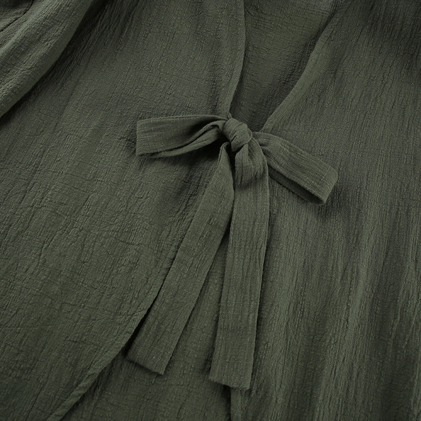 Dame afslappet lounge-sæt med knaplukning og elastisk taljegummi Stilla