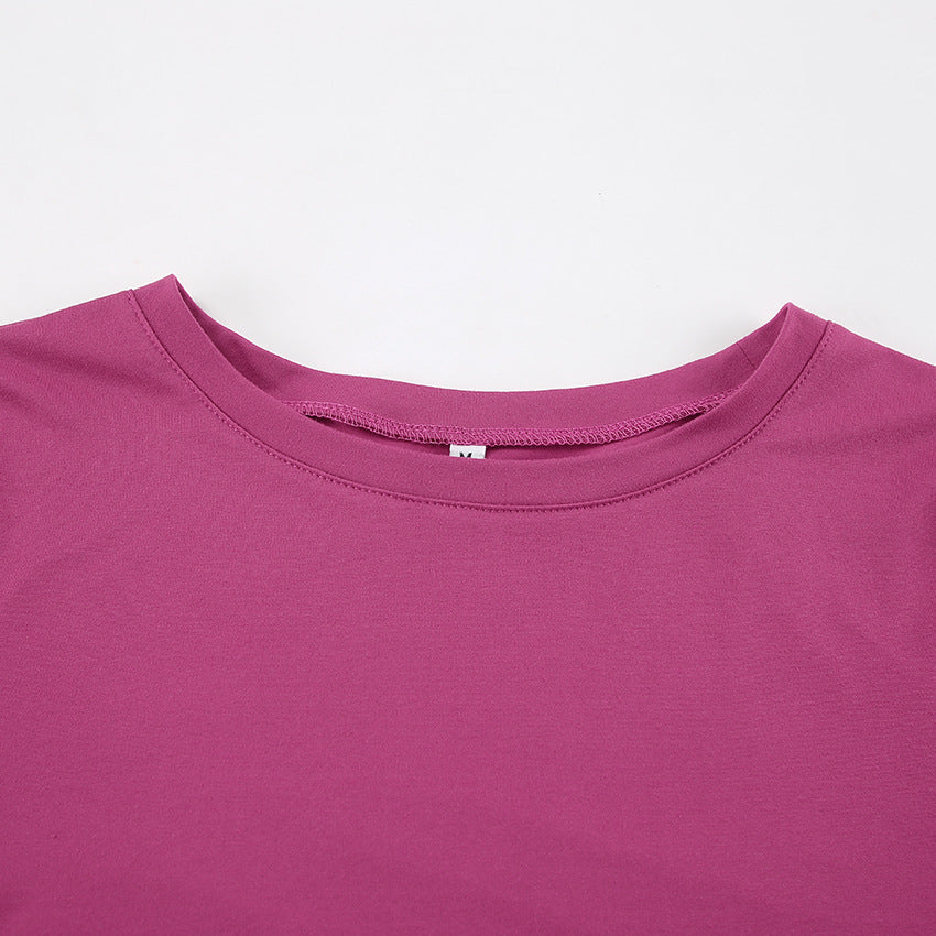 Dame cropped langærmet skjorte med figursyet snit og elastisk bomuldsmateriale Stilla