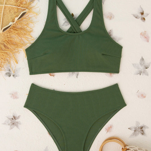 Dame Sport-Bikini med cross-design og behagelig pasform Stilla