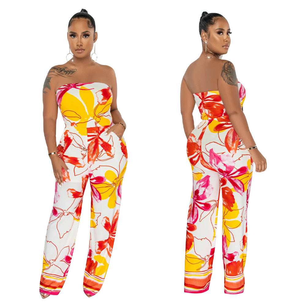 Dame Casual Jumpsuit med bred ben og holdbart materiale Stilla
