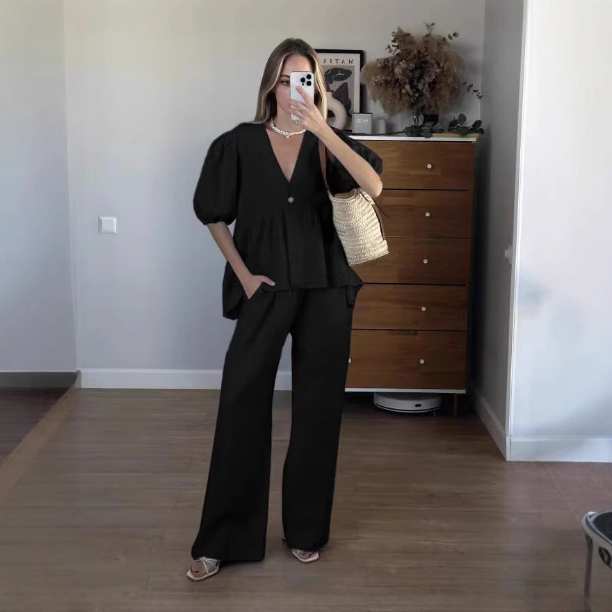 Dame afslappet linned outfit Stilla