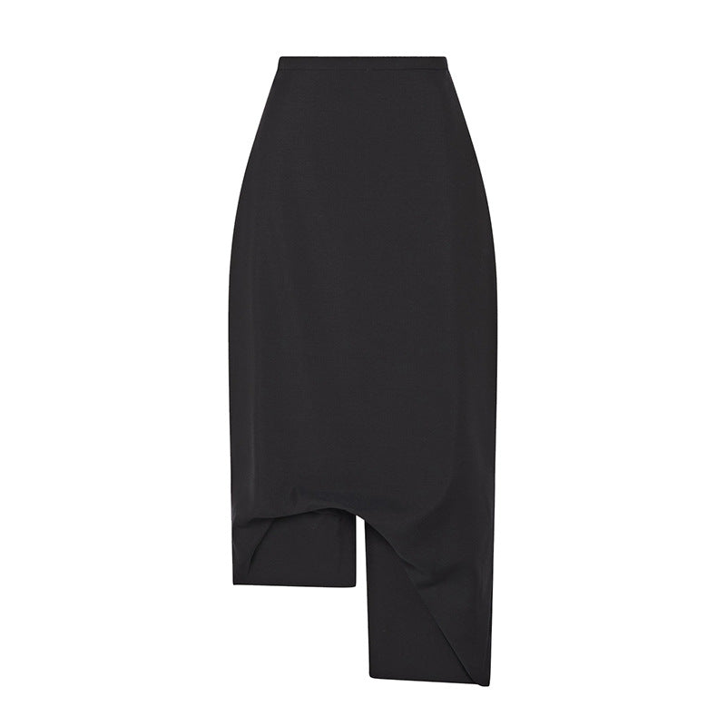 Dame elegant Culotte med høj talje og asymmetrisk snit Stilla