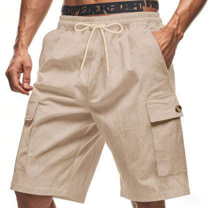 Herre Cargo-Shorts med elegante striber og praktiske sidelommer Stilla