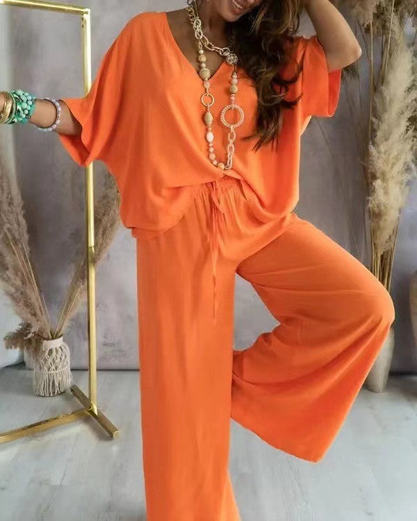 Dame let jumpsuit med bred pasform og elastisk talje Stilla