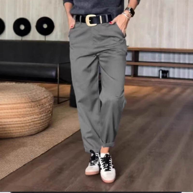 Dame elegant gulerodsbukser med afslappet snit Stilla