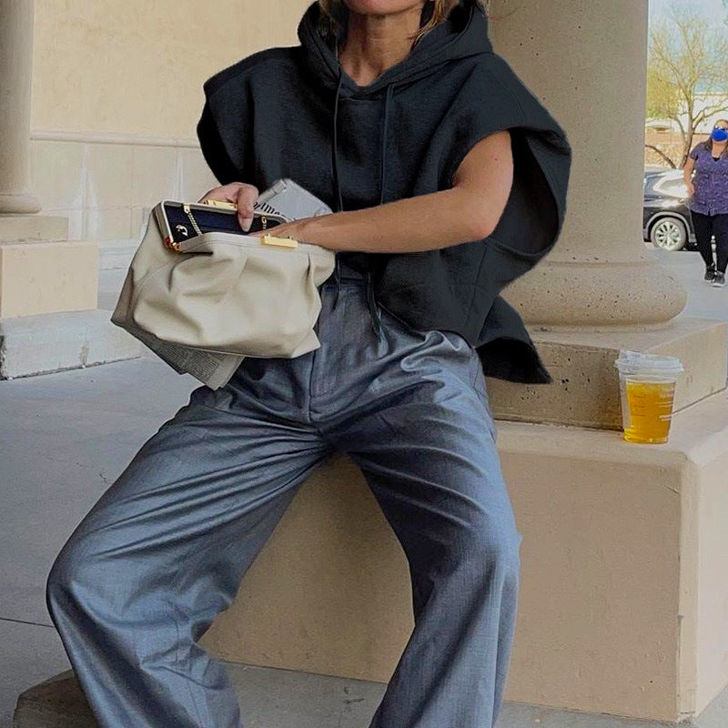 Dame afslappet hættetrøje med løs pasform og raglanærmer Stilla