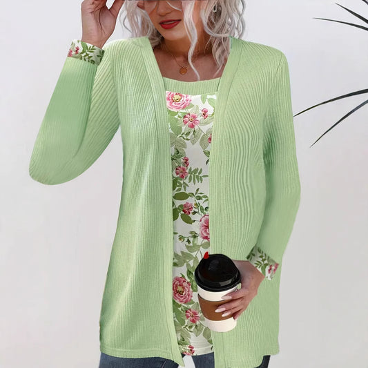 Dame Komfortabel Strikket Cardigan Stilla