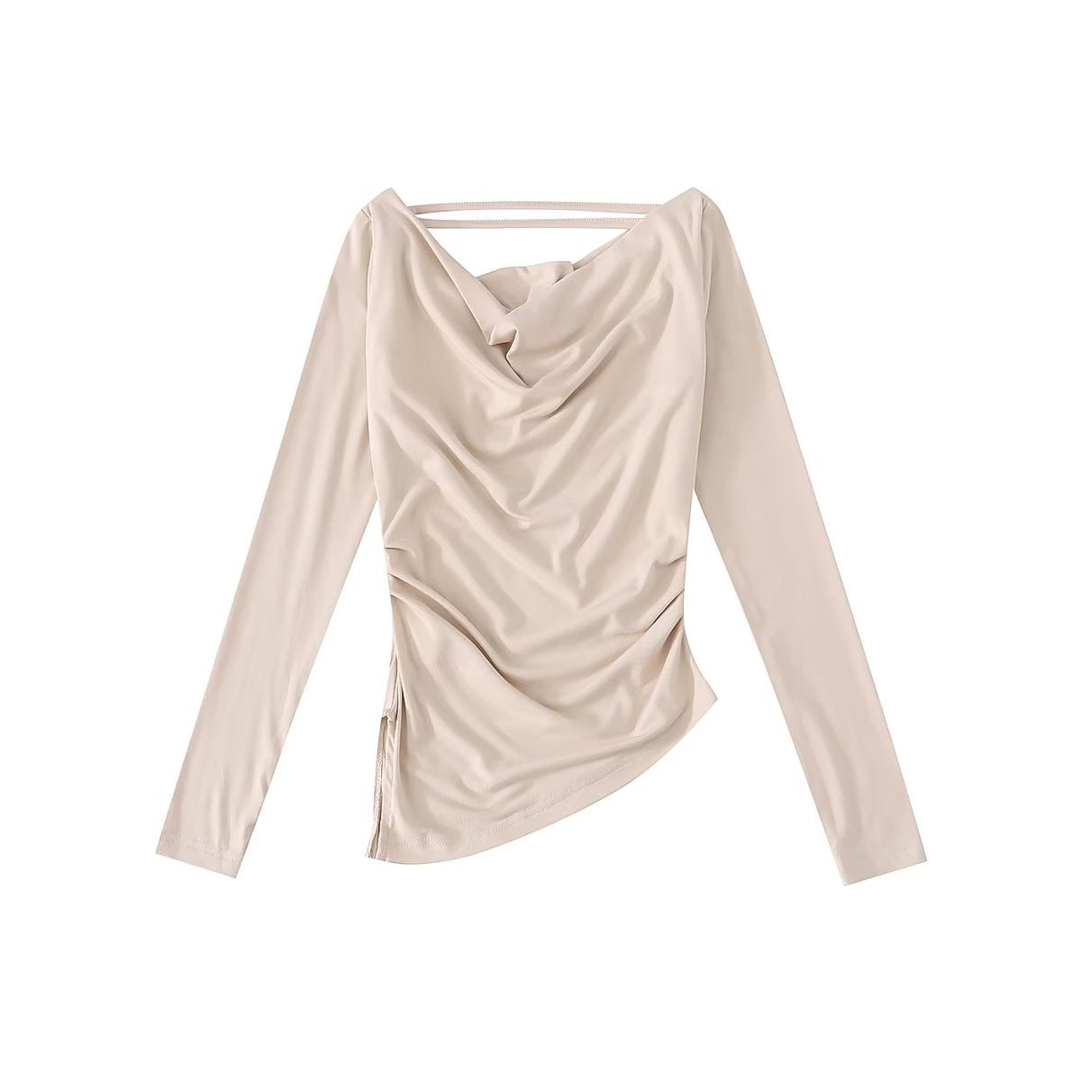 Dame Elegant asymmetrisk top med raffineret draperingsdetalje Stilla