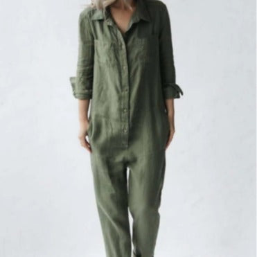 Dame afslappet jumpsuit med struktureret design Stilla