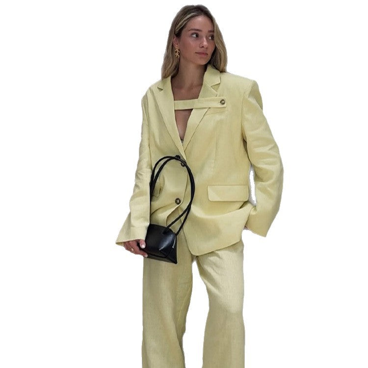 Damernes Designer Blazer- og Shorts-sæt Stilla