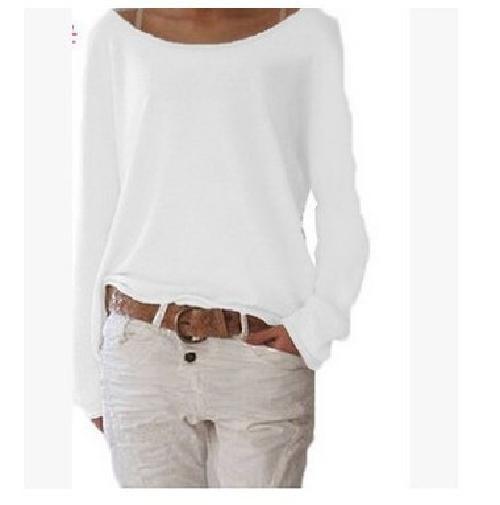 Dame afslappet Off-Shoulder top i let stof med bred pasform Stilla