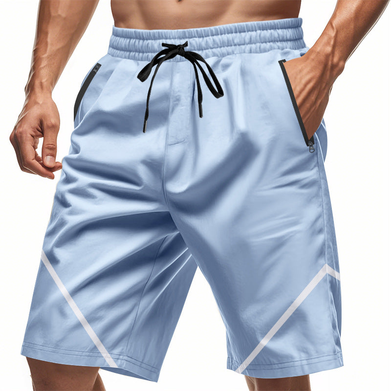 Herre sporty badeshorts med praktisk lynlås og elastisk talje Stilla