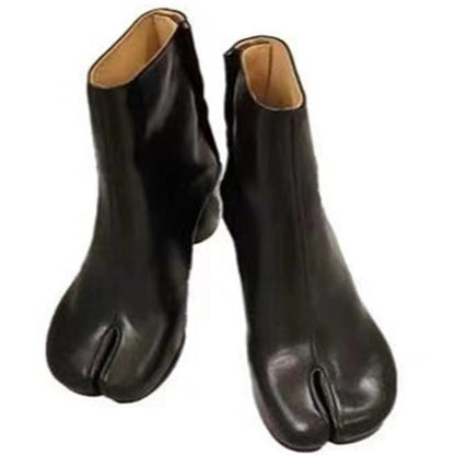 Femme Metallic-ankelstøvler med unikt split-fods-design Stilla