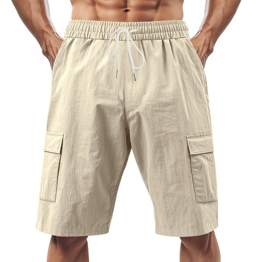 Herrer Cargo-Shorts med elastisk linning og praktiske sidelommer Stilla