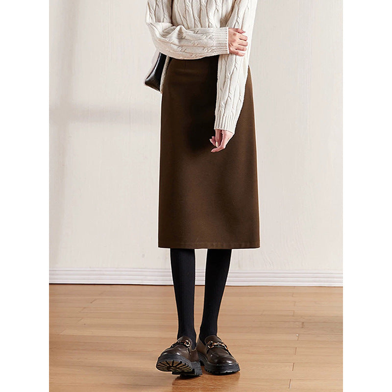 Dame elegant blyantskørter med fint struktureret materiale og høj talje Stilla