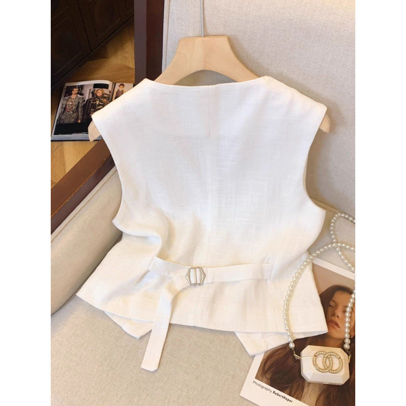 Dame Elegant Knap-vest Stilla