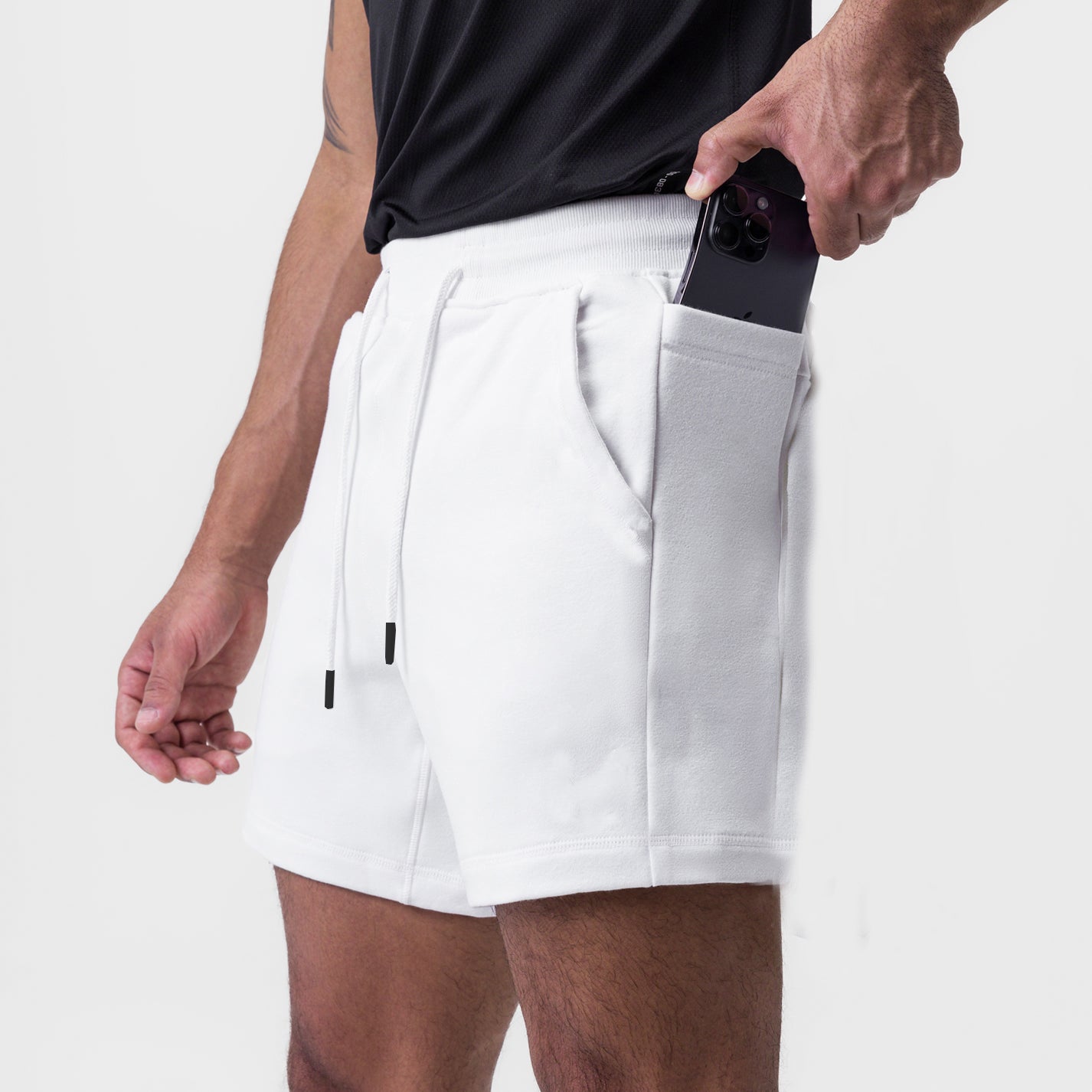 Herrer Sportslige Cargo-Shorts med praktiske lommer og elastisk talje Stilla