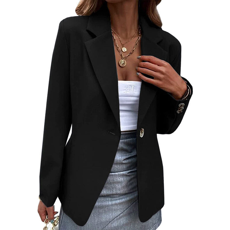 Dame elegant blazer med figursyet snit og struktureret stof Stiila