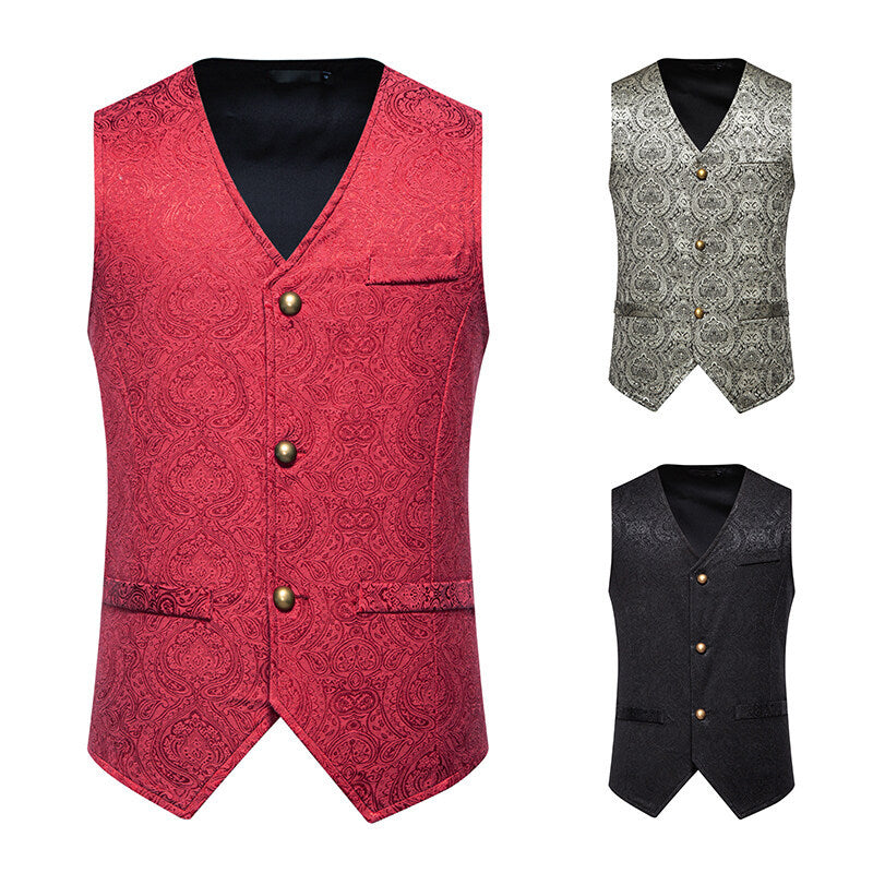 Herrer Elegant Mønstret Vest Stilla