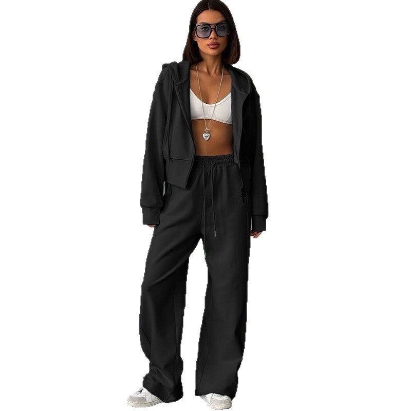 Dame afslappet hættetræningsdragt i blødt sweatsmateriale Stilla