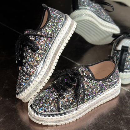 Dame Glitrende Sneakers med funklen akcenter og trendy design Stilla