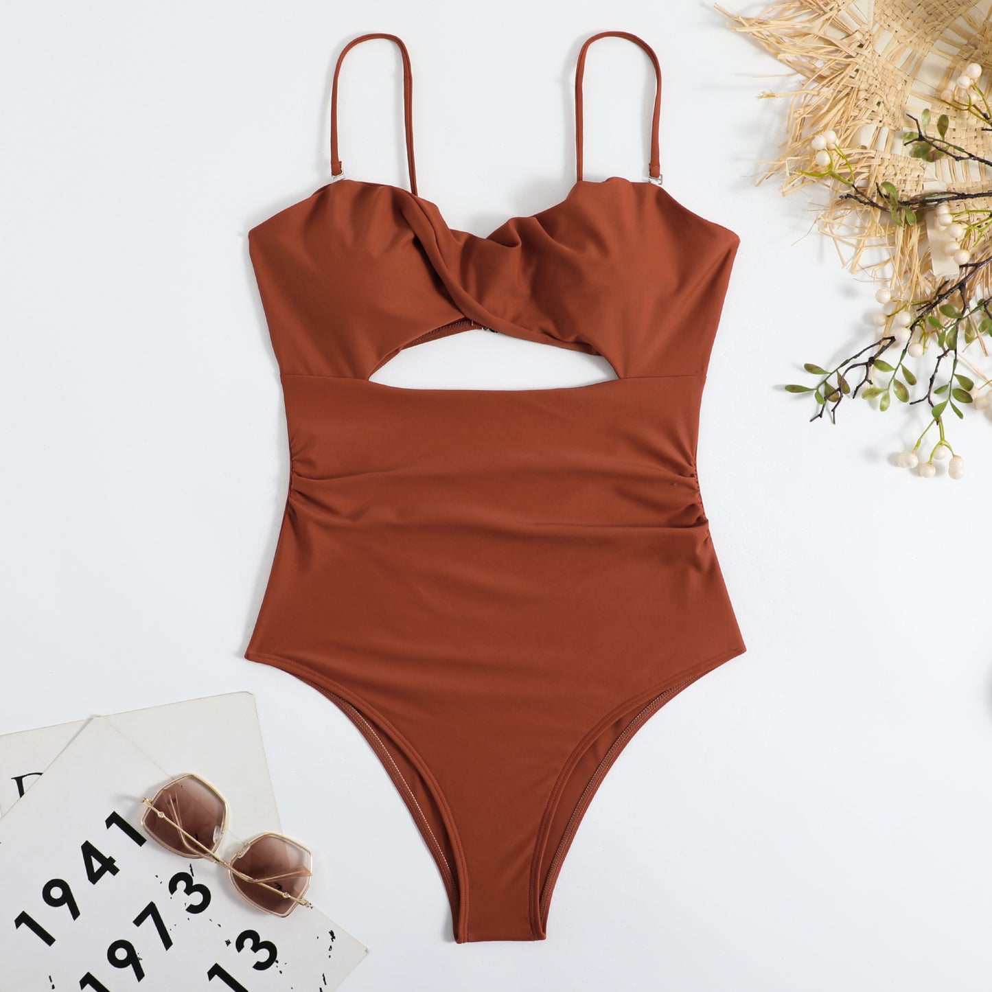 Dame jumpsuit badedragt med innovativt indviklingsdesign og ryglynlås Stilla