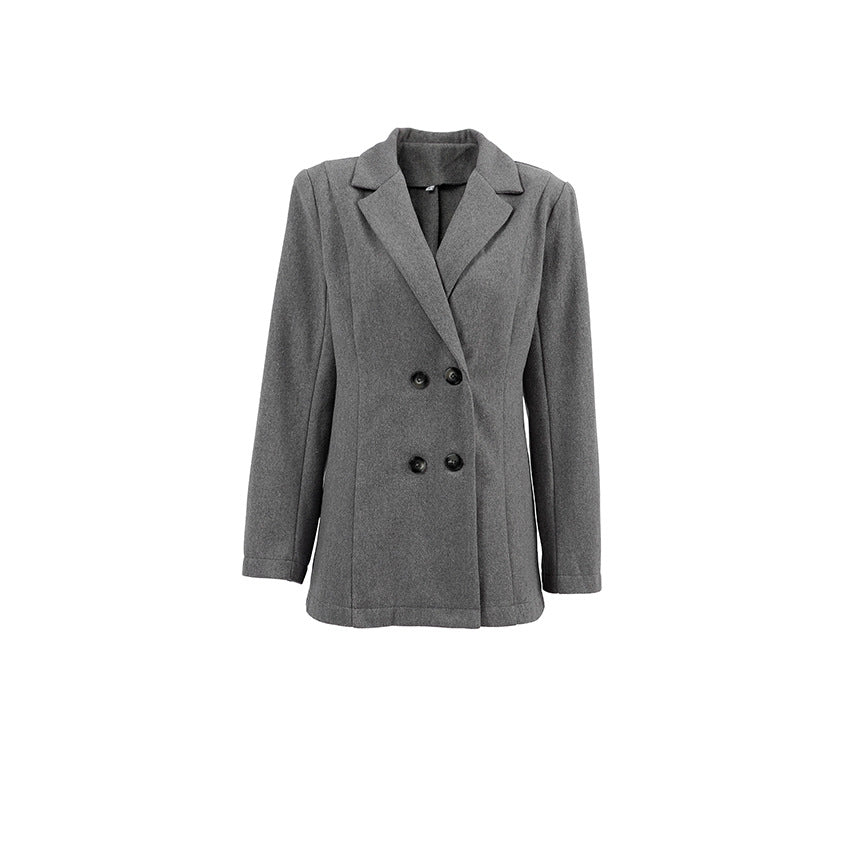 Dame Dobbeltknap Blazer i højkvalitets uldmix med afslappet snit Stilla