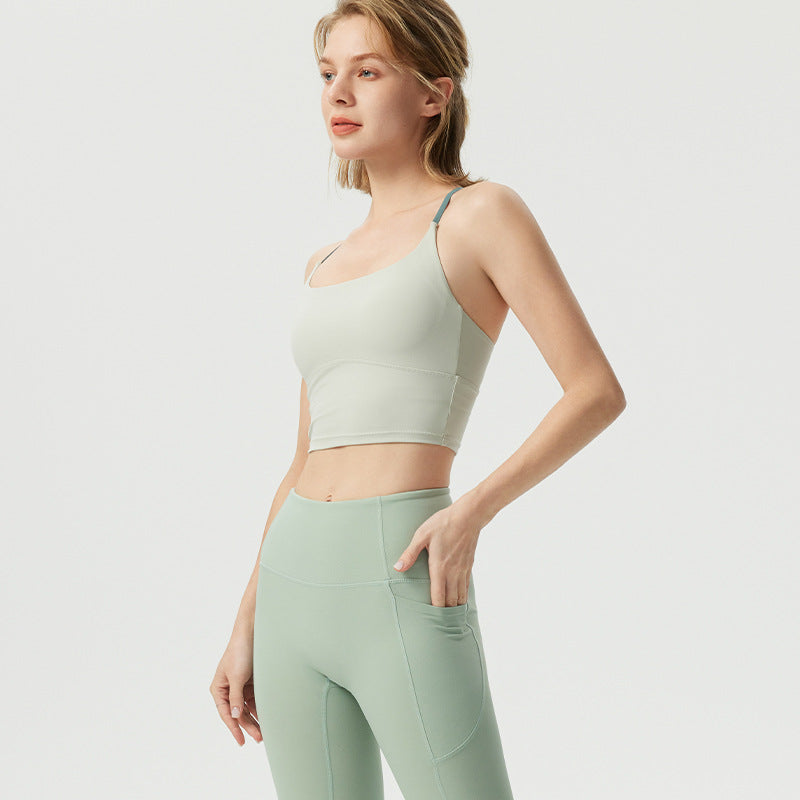 Dame sporty bustier med dobbelt stropdesign og innovative fugttransportteknologier Stilla
