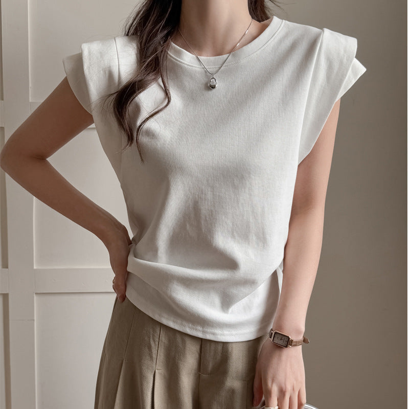 Dame elegant basis t-shirt med moderne snit og behagelig kortærmet Stilla