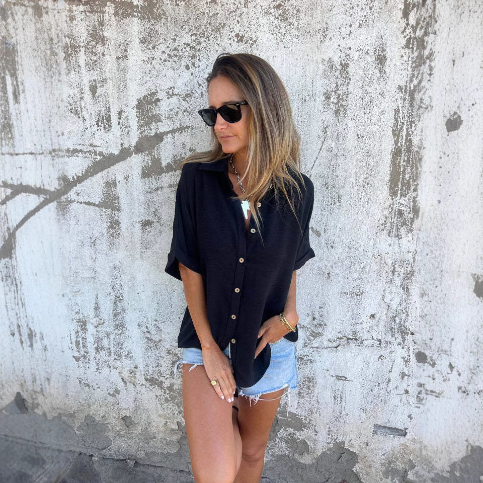 Dame afslappet oversized skjorte Stilla