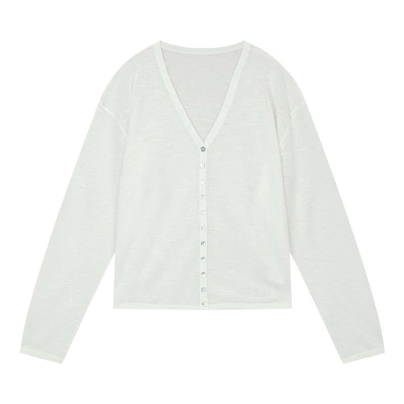 Dame afslappet cardigan med V-hals Stilla