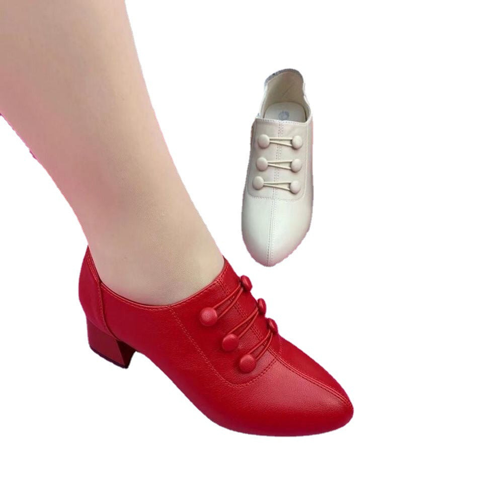 Dame elegante snørebåndssko med praktiske knapdetaljer Stilla