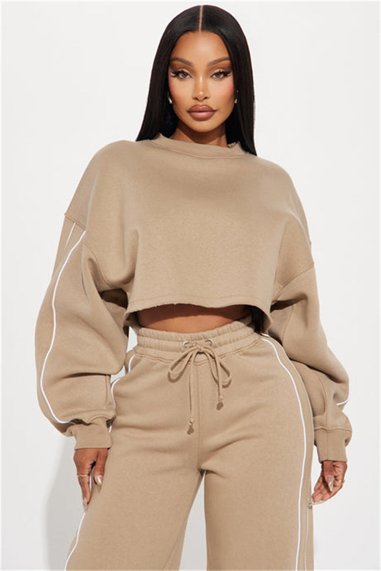Dame afslappet Crop-Top Hoodie Stilla