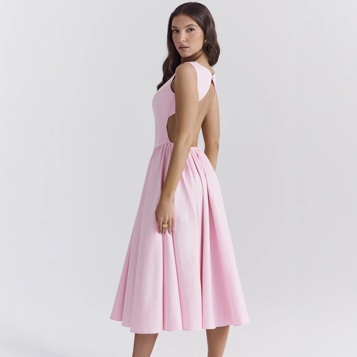 Dame A-linje Cocktailkjole med elegant taljeudskæring og feminin skæring Stilla