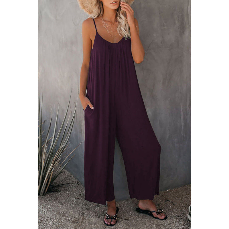 Dame let ærmeløs jumpsuit med lommer Stilla