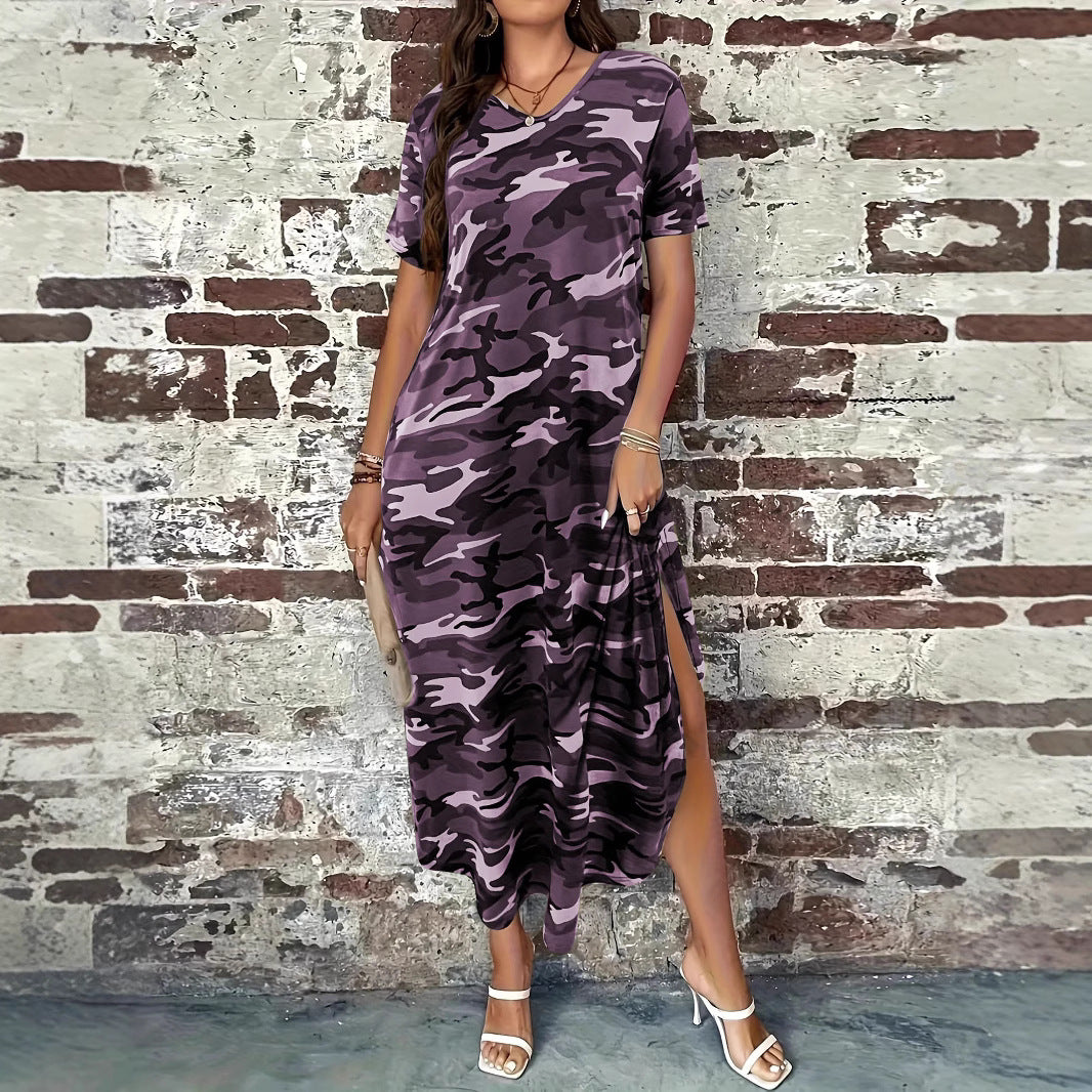 Dame afslappet camouflage-kjole Stilla