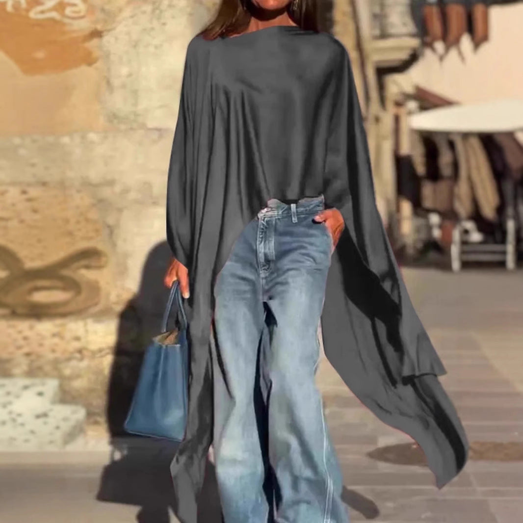 Dame Elegant kaftan-top med flydende ærmer Stilla